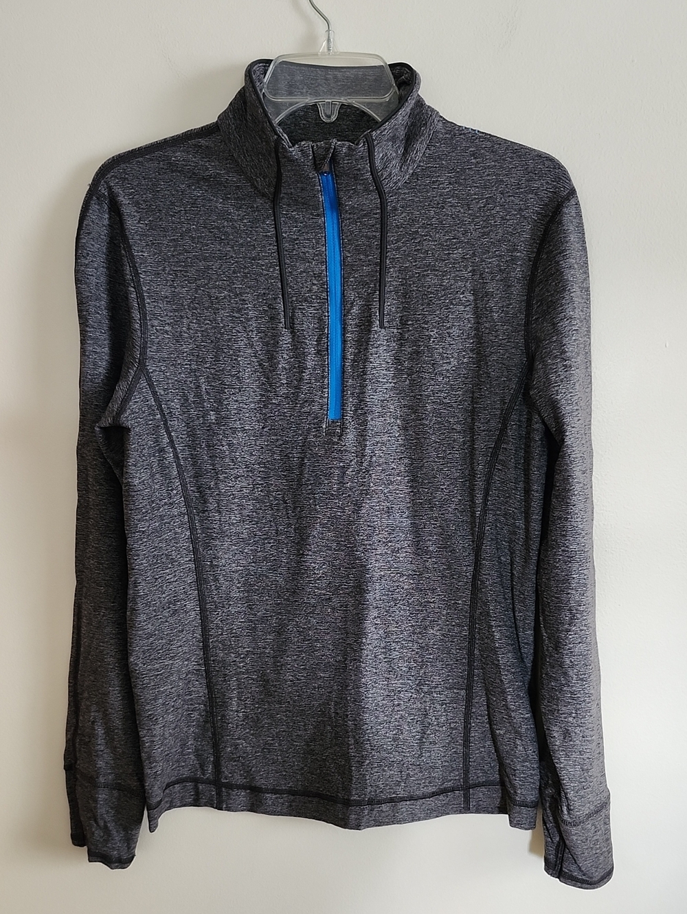 Lululemon Men's Gray Quarter Zip Active Pullover Long Sleeve